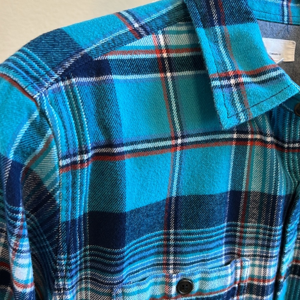 Men’s GAP Plaid Flannel Shirt Size S - Picture 4 of 10